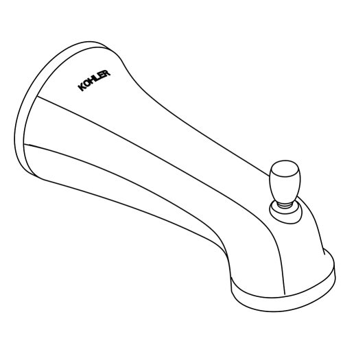 Kohler 1035019-Cp W-M Diverter Spout- Ips